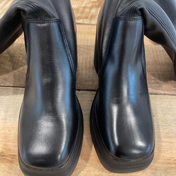 Free People Double Stack Over the Knee Boots Black Size 37 Brand New Orig. $298 - Picture 4 of 10